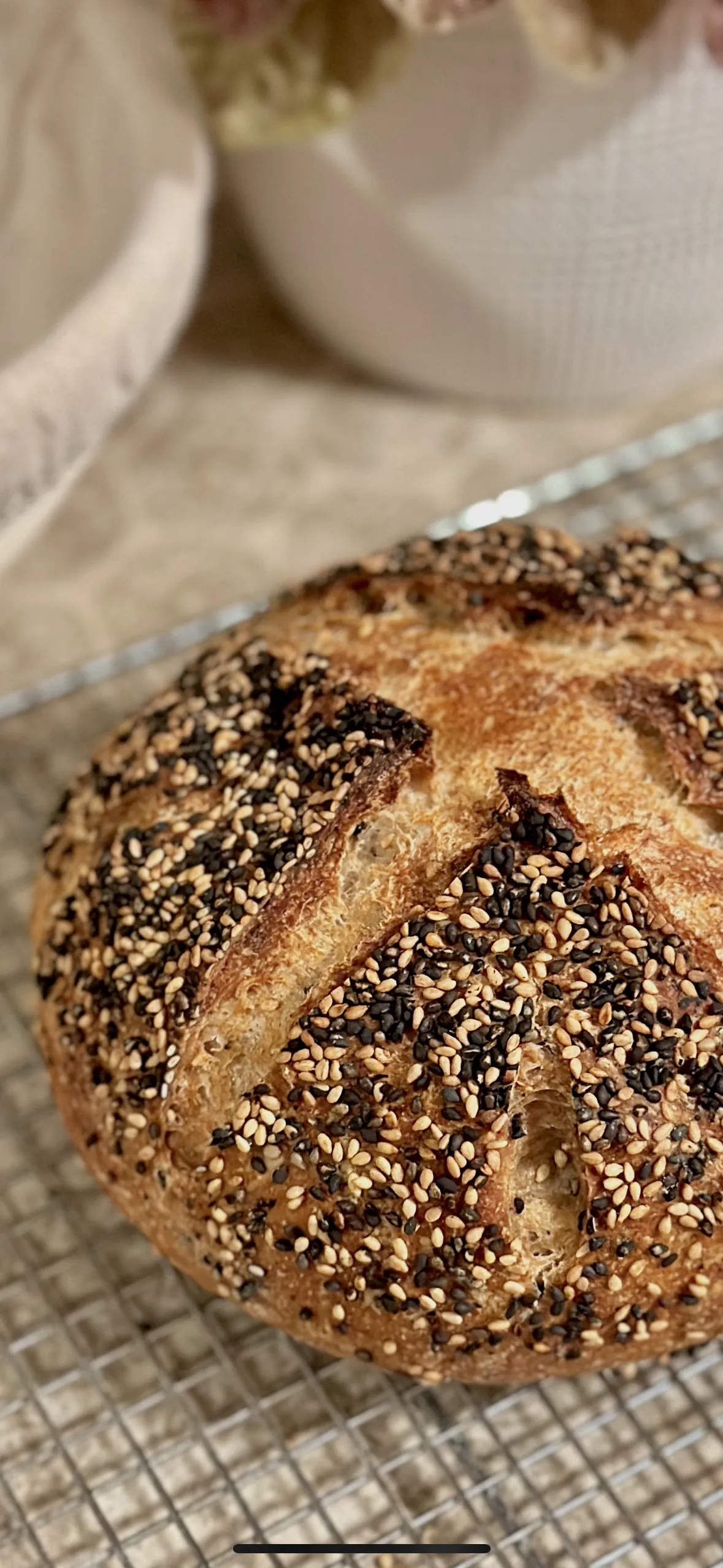 Black & White Sesame Sourdough