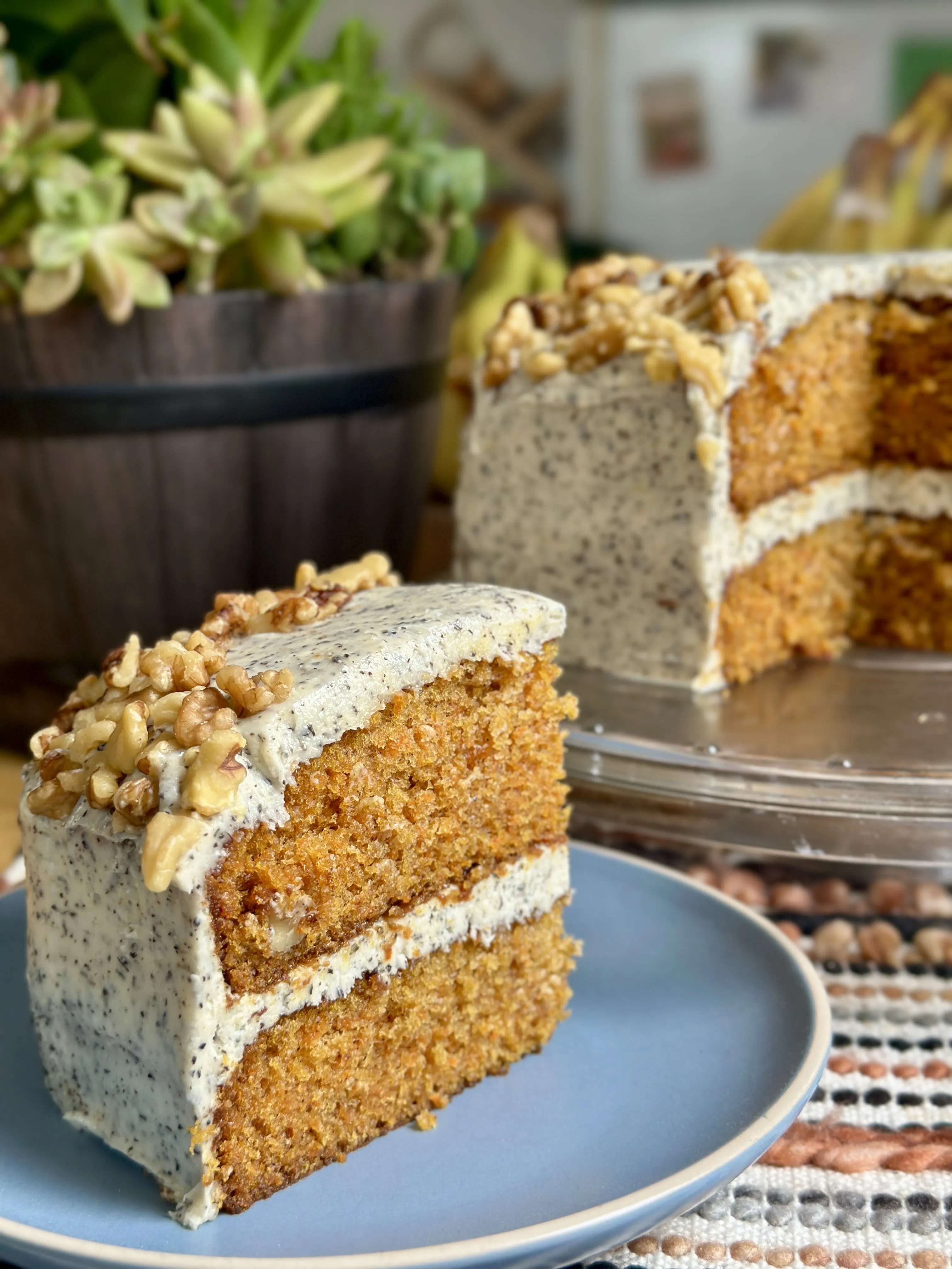 Carrot Cake with Earl Grey Cream Cheese Frosting