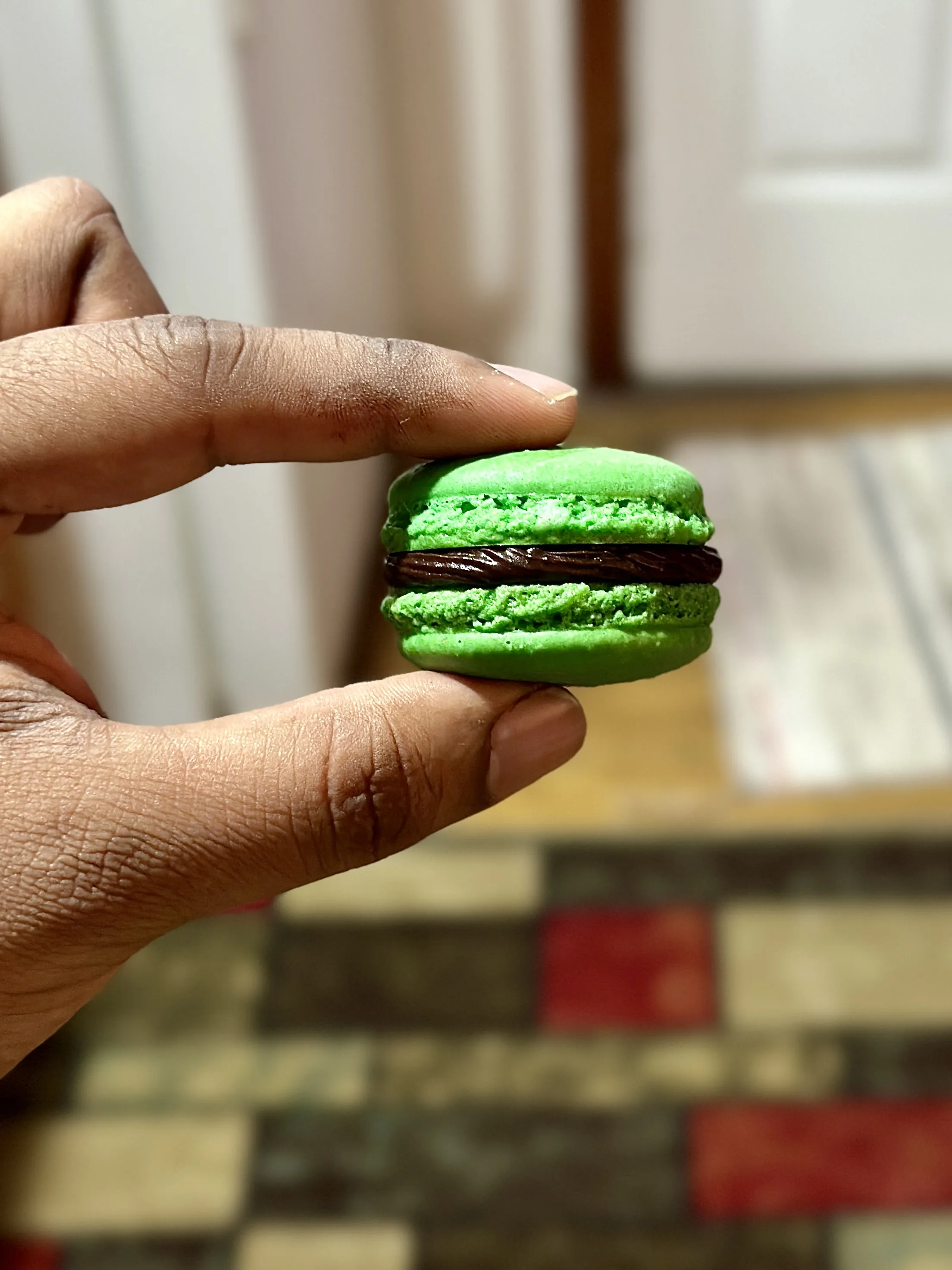Dark Chocolate Macarons