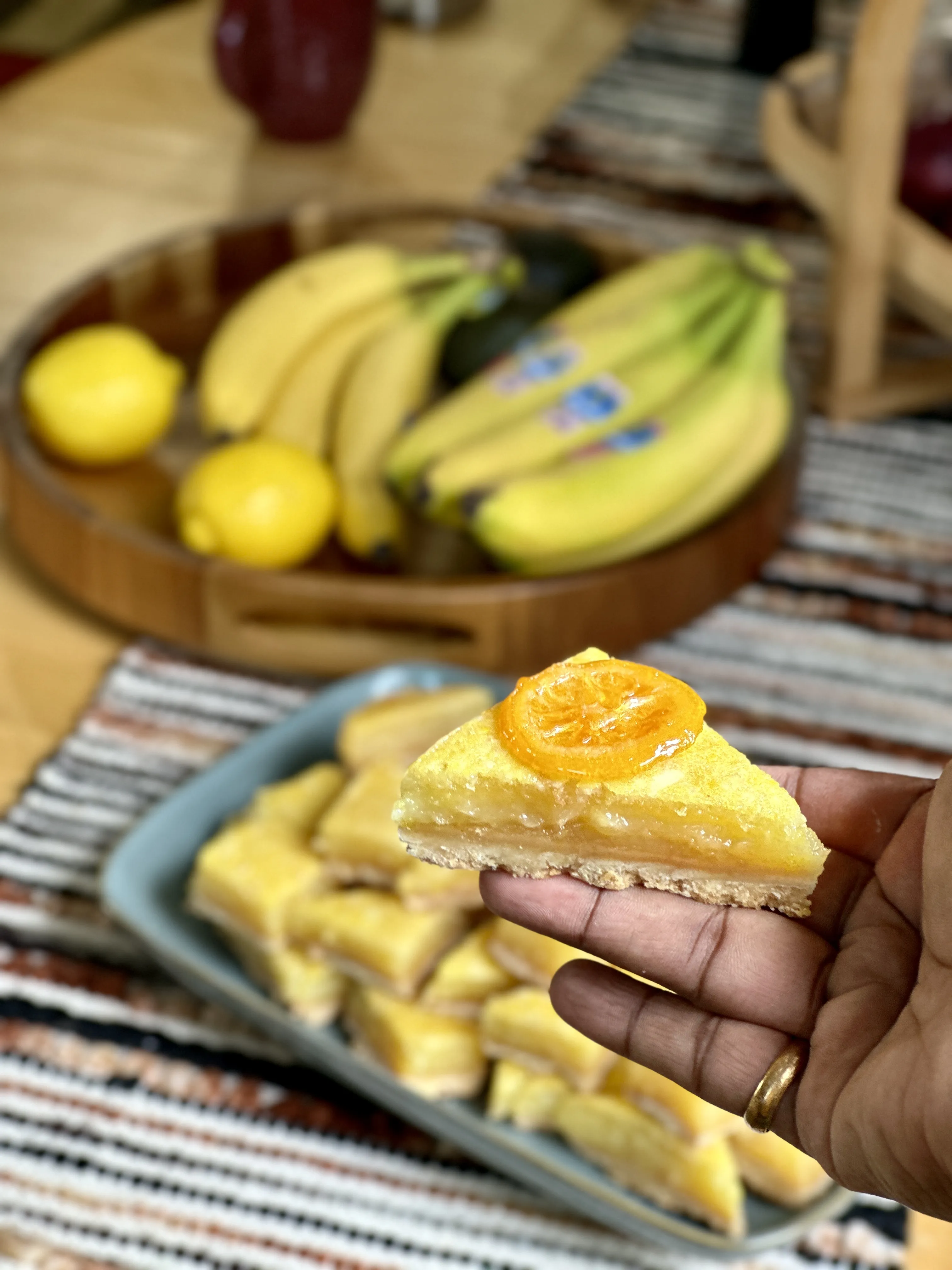 Lemon Bar with Candied Lemon