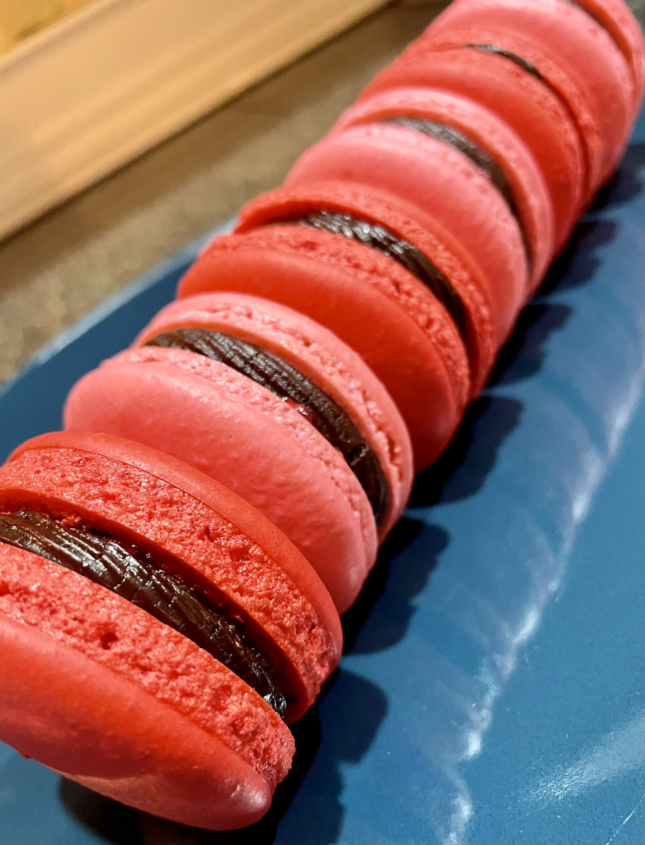 Macaron with Chocolate Ganache and Homemade Raspberry Jam