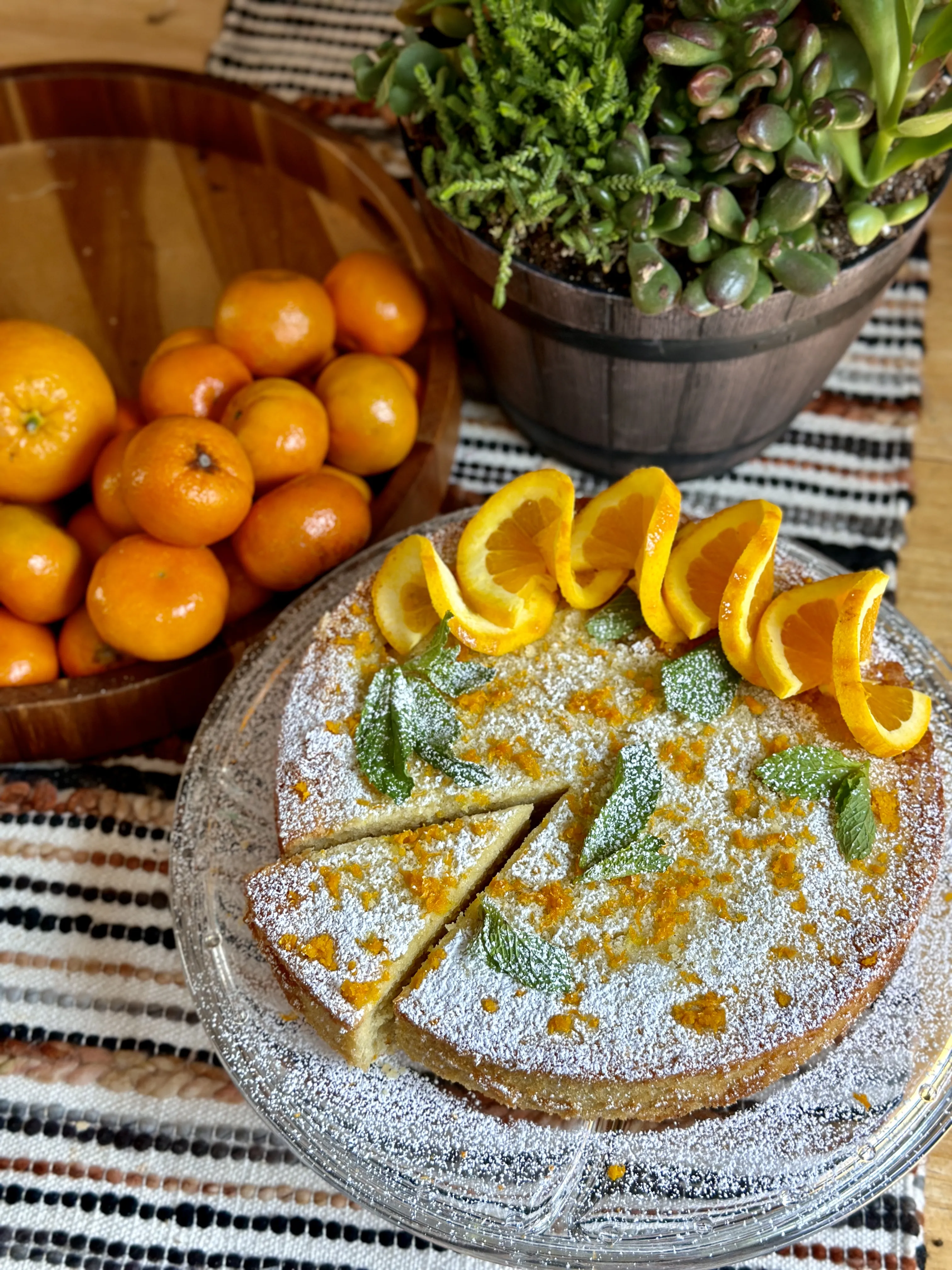 Orange Cardamom Olive Cake
