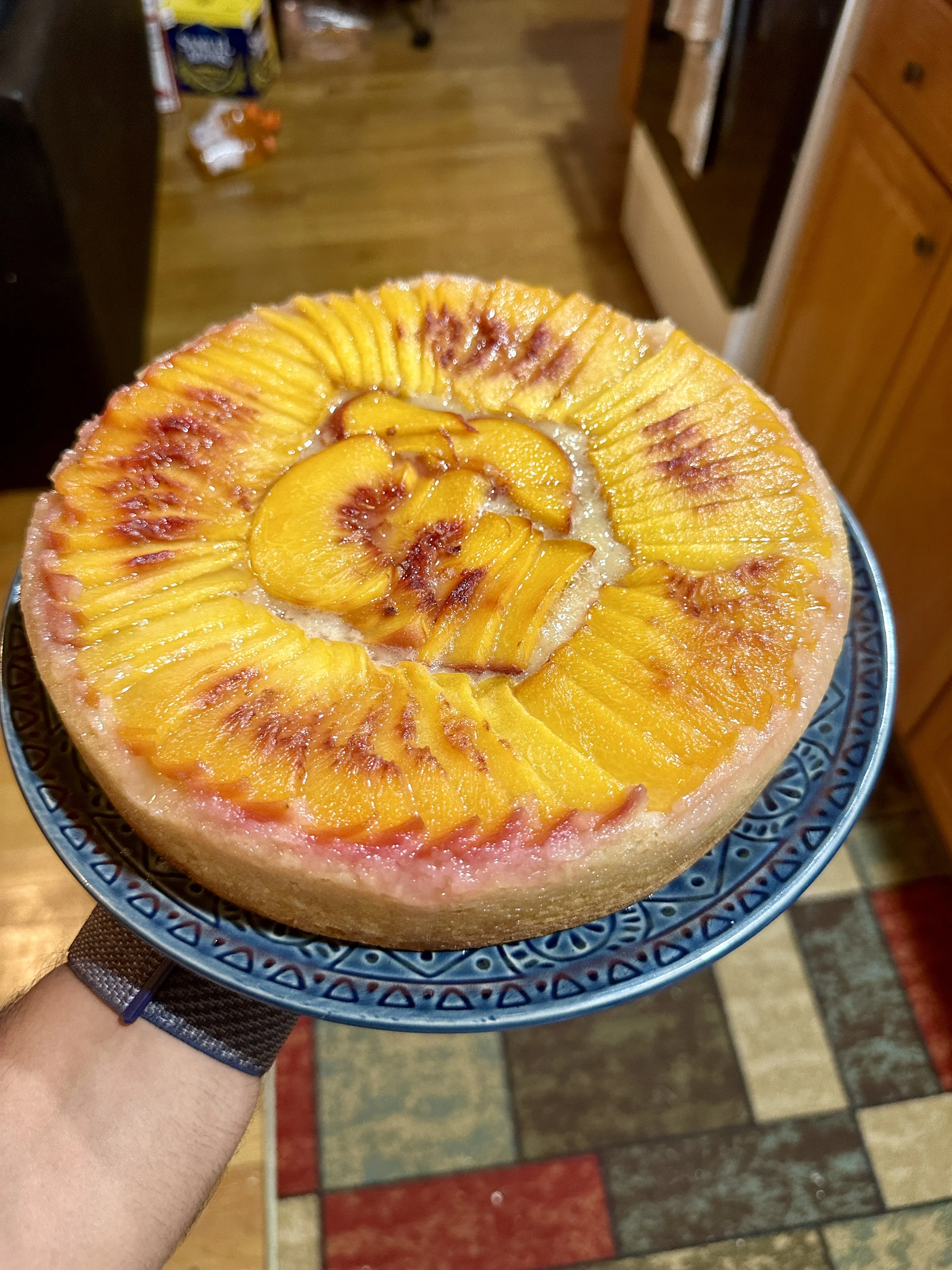 Upside Down Peach Cake