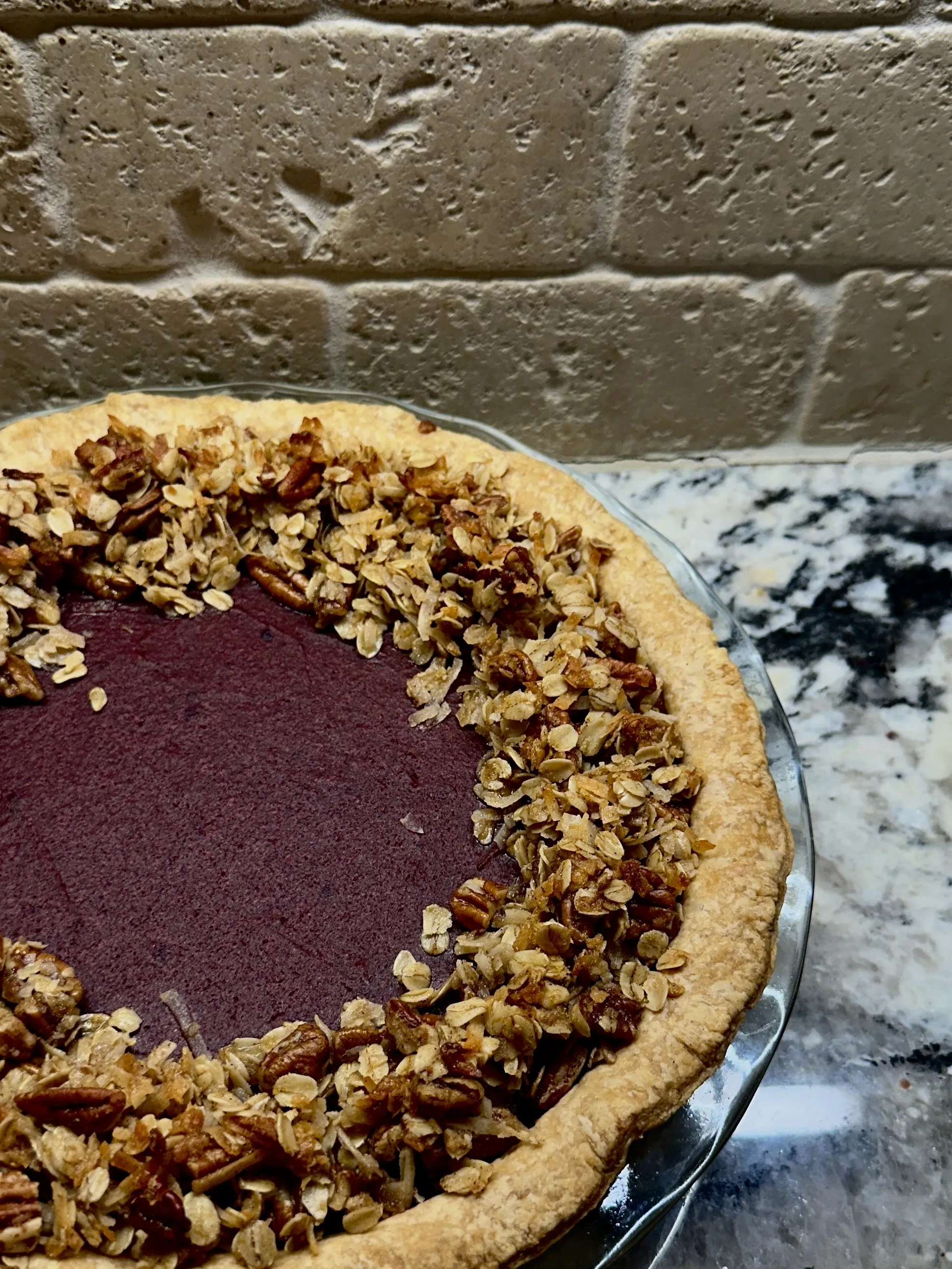 Ube Pie with Coconut & Pecan