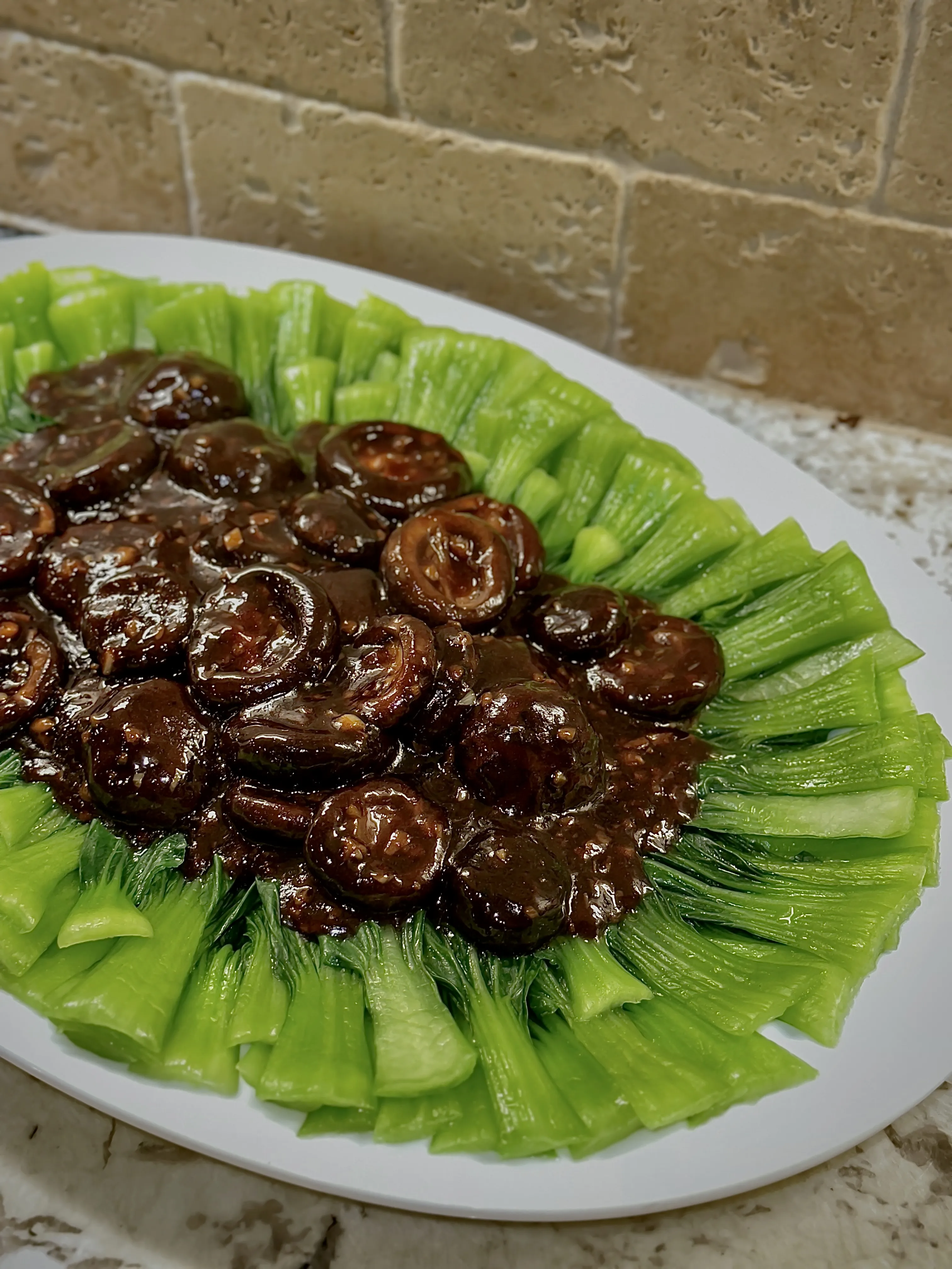Braised Mushroom and Bok Choy