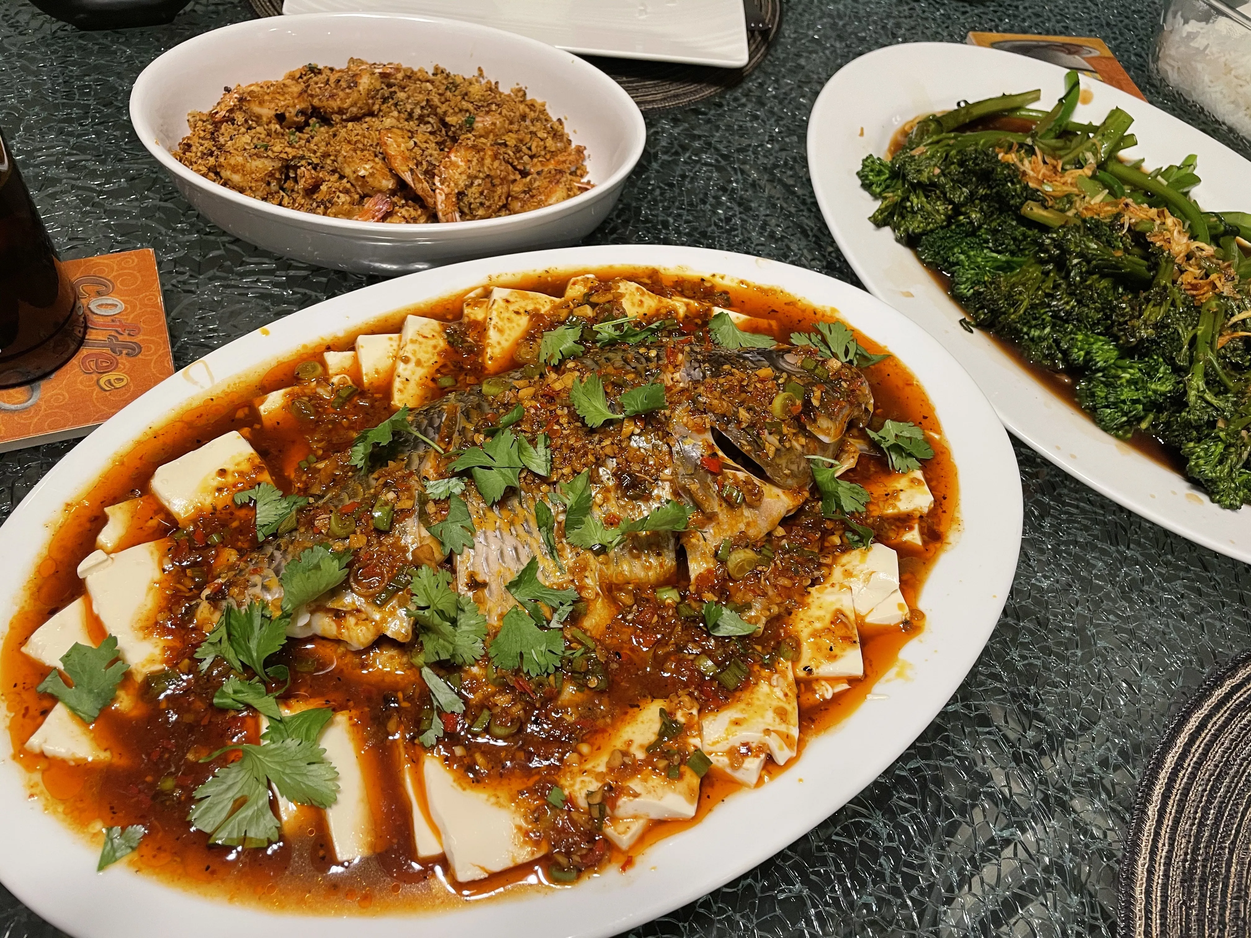 Steamed Whole Fish and Spicy Tofu