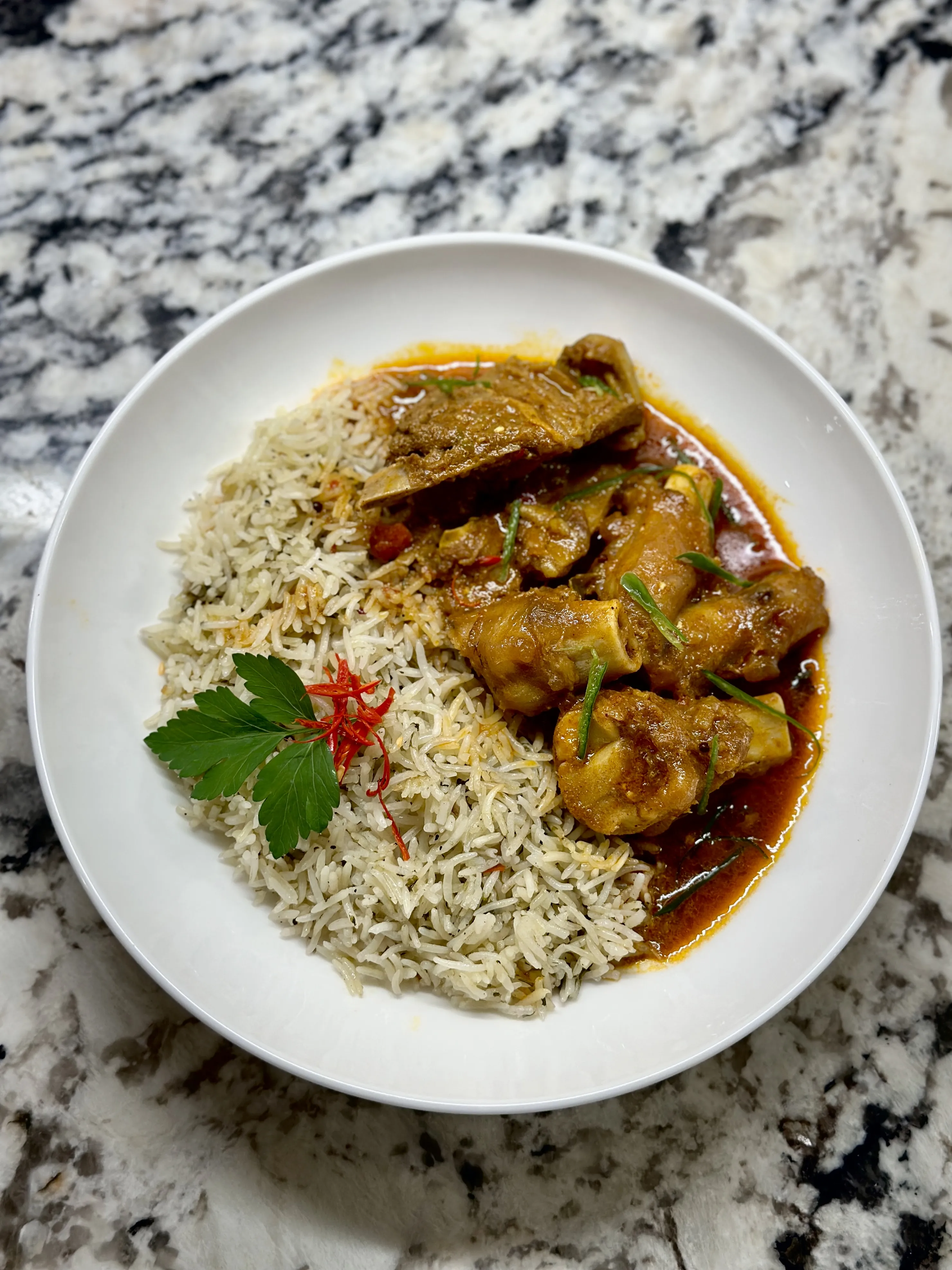 Goat Curry with Spiced Rice