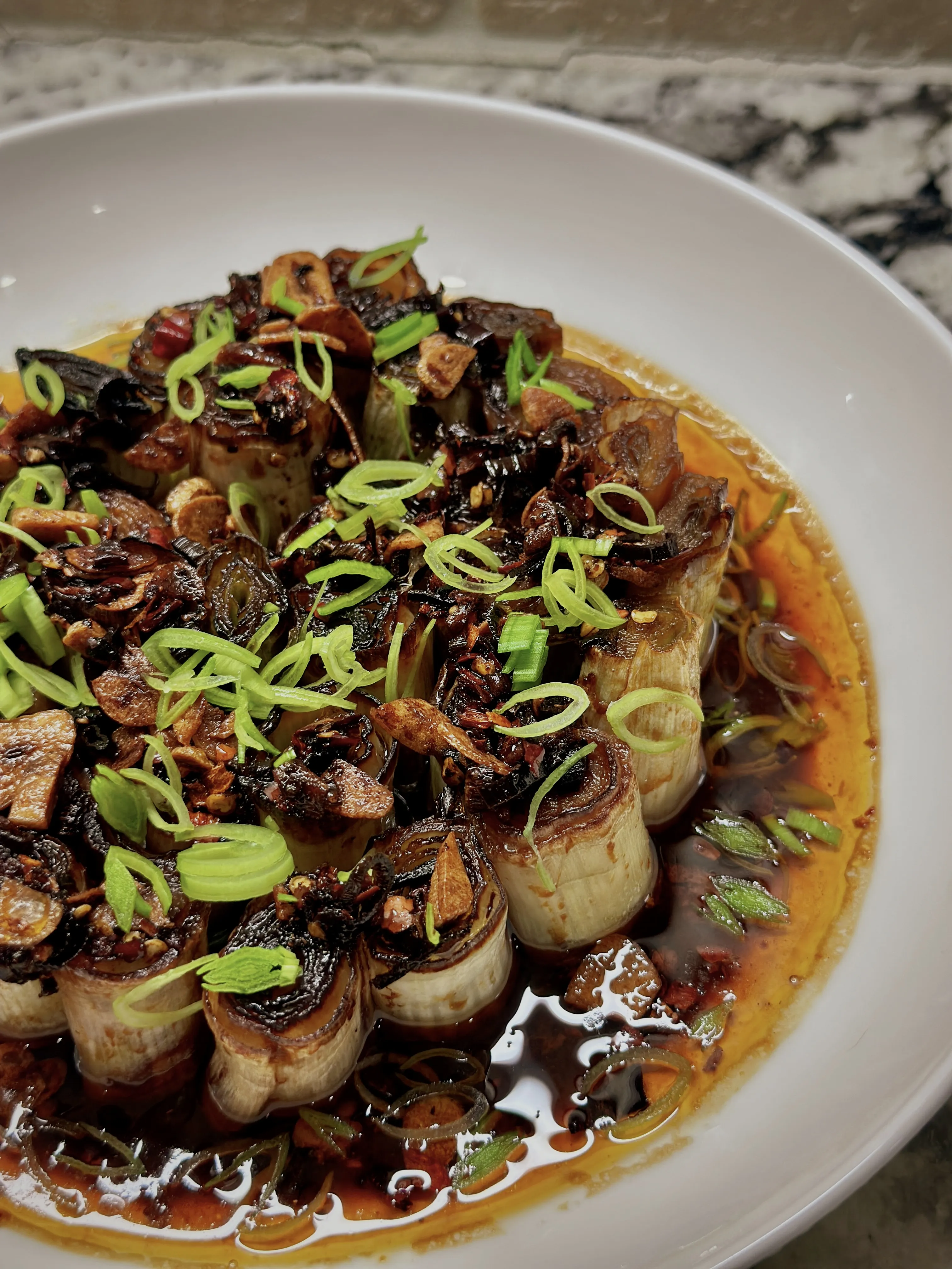Miso Braised Leek