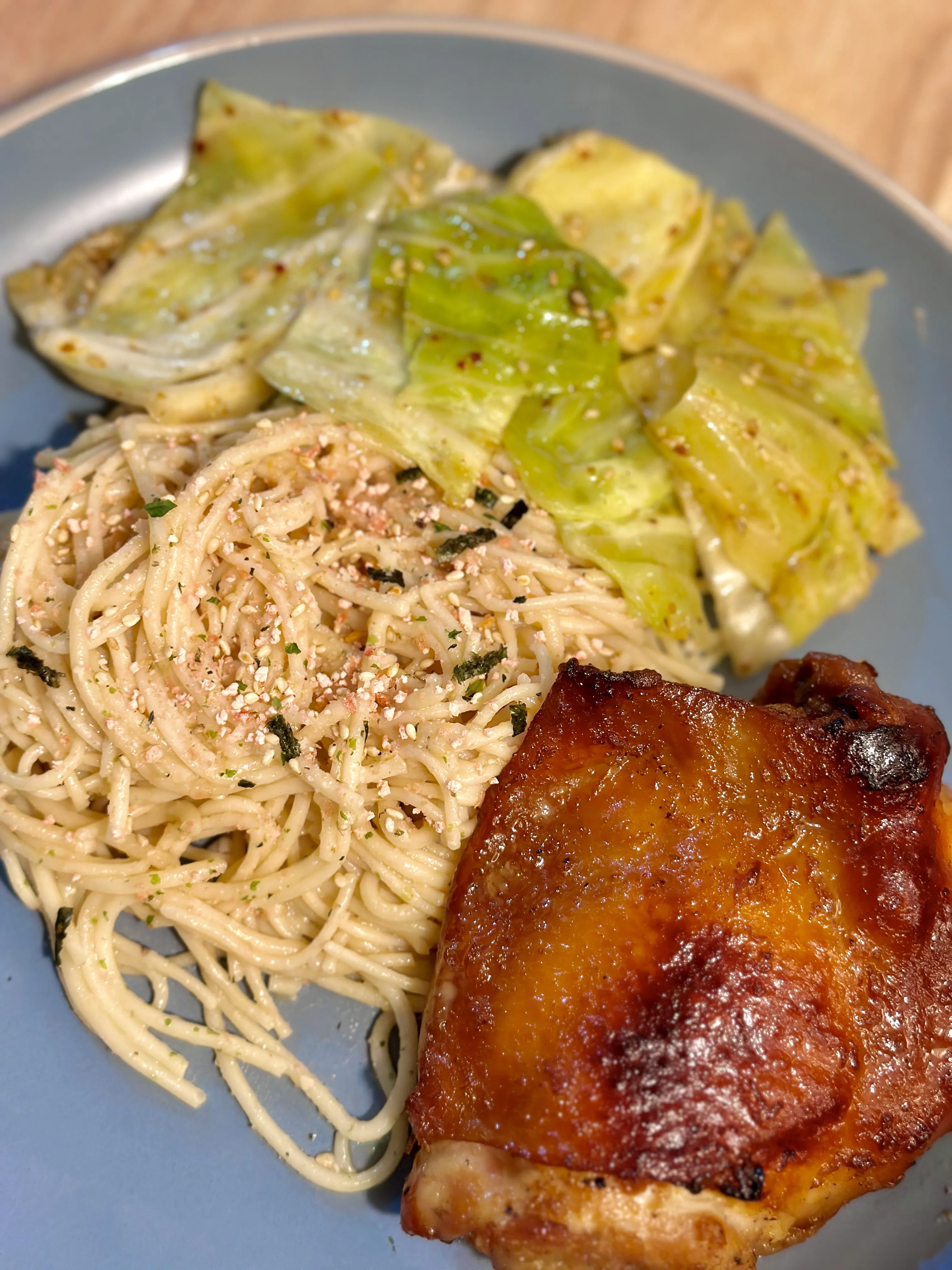 Miso Pasta and Izakaya Style Sesame Cabbage