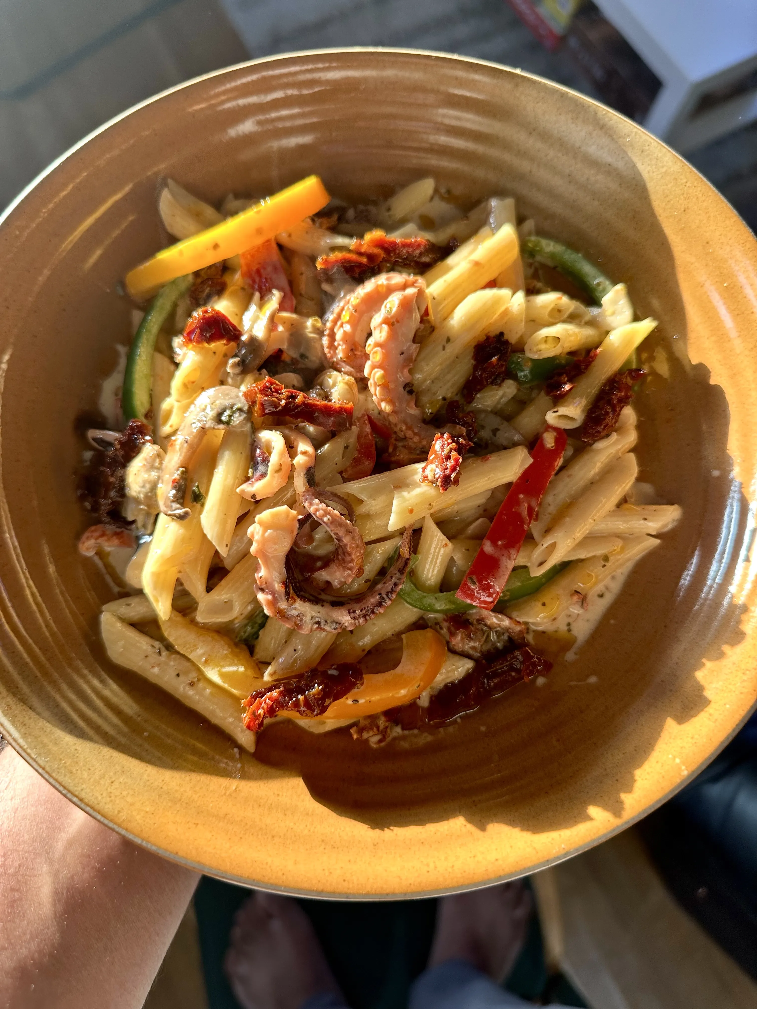 Ocotopus and Clam Sauce Pasta