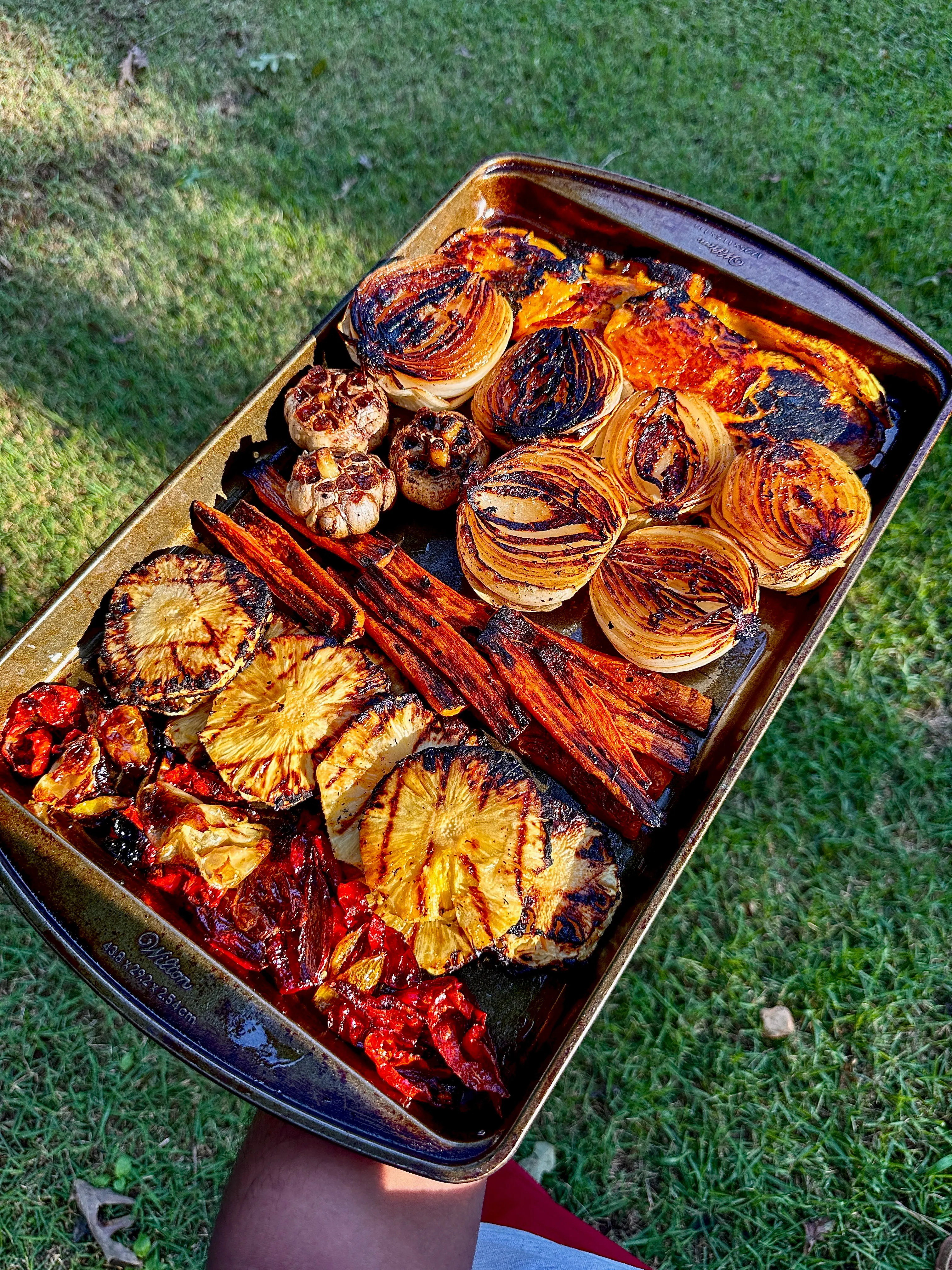 Grilled Fruits and Veggies for Hot Sauce