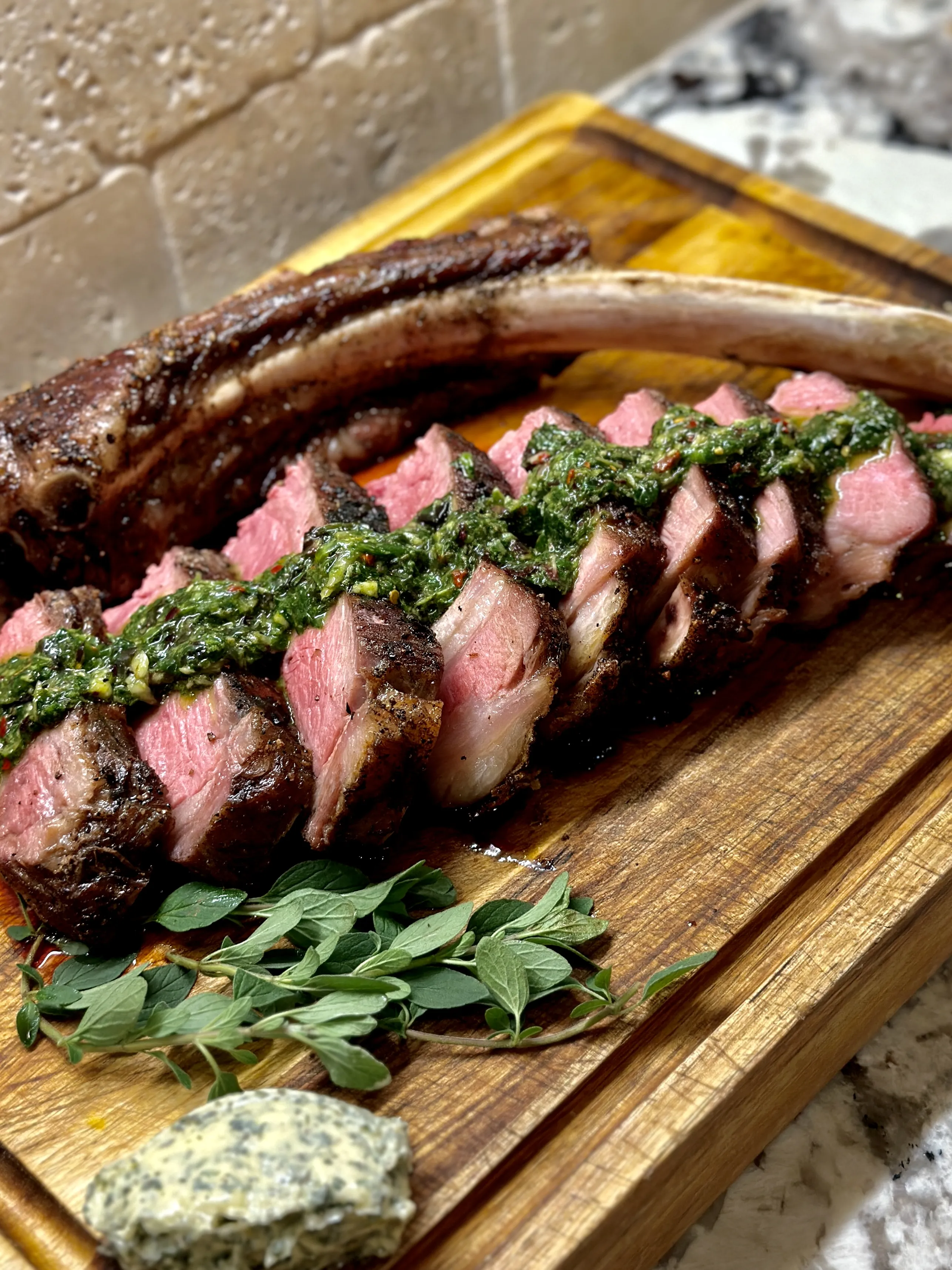 Tomahawk Steak with Spicy Chimichurri